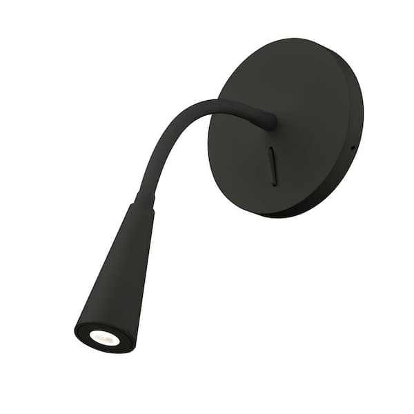 KUZCO Eton 5-in 1 Light 3-Watt Black Integrated LED Wall Sconce