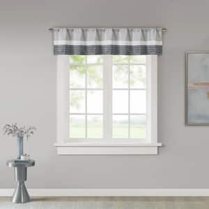 Eastridge 18 in. L x 50 in. W. in Grey Polyester Light Filtering Valance