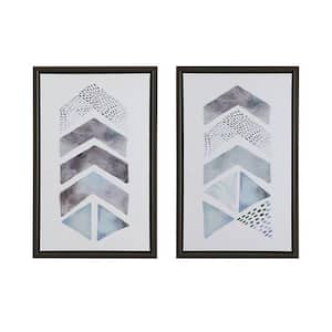 Anky 2-Piece Framed Art Print 13.6 in. x 21.6 in. Abstract Canvas Wall Art Set