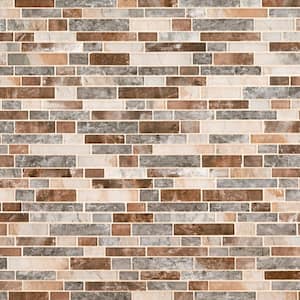 Autumn Light Interlocking 12.5 in. x 13.25 in. Glossy Glass Patterned Look Wall Tile (10.4 sq. ft./Case)