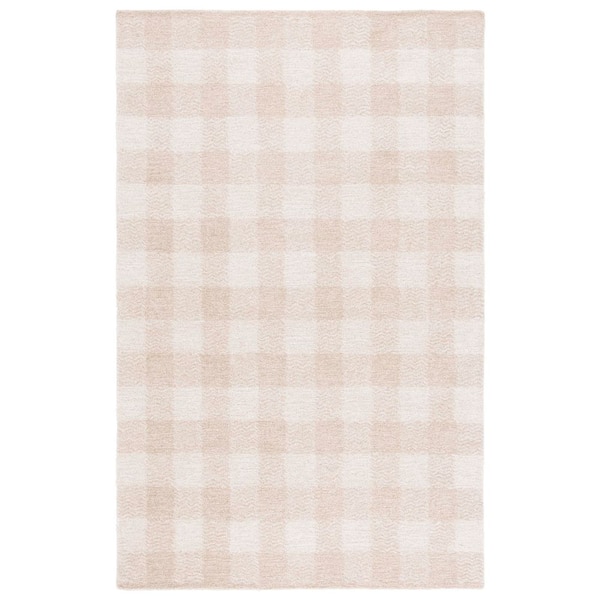 Genre 5 ft. x 8 ft. Beige/Ivory Abstract Plaid Area Rug