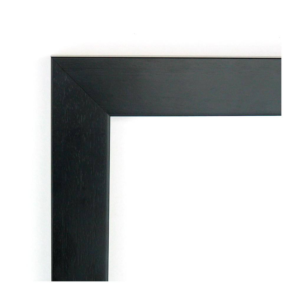 Tribeca Black Beveled Wood Framed Bathroom Vanity Mirror