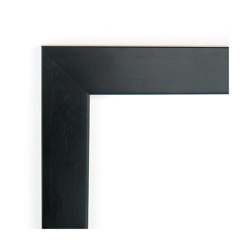 Tribeca Black Beveled Wood Bathroom Vanity Mirror 20 x 24 Inch
