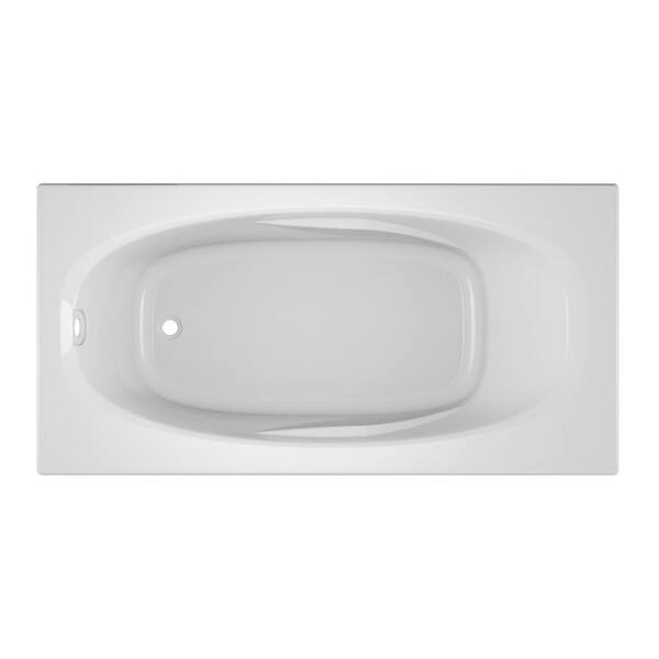 JACUZZI AMIGA 72 in. x 36 in. Acrylic Rectangular Drop-in Whirlpool Bathtub in White