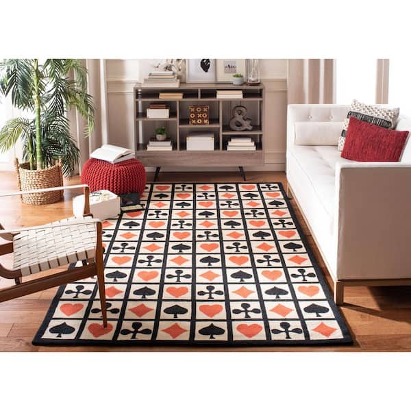 Chelsea 3 ft. x 4 ft. Ivory Geometric Suit Area Rug