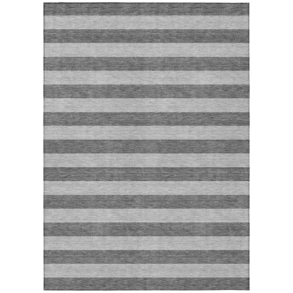 Addison Rugs Chantille ACN530 Granite 10 ft. x 14 ft. Machine Washable Indoor/Outdoor Geometric Area Rug