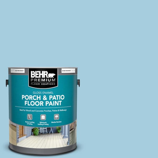 1 gal. #M490-2 Carefree Sky Gloss Enamel Interior/Exterior Porch and Patio Floor Paint