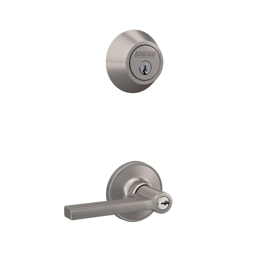 Hendrix Satin Nickel Single Cylinder Deadbolt and Keyed Entry Door Handle Combo Pack price history on PriceWatchPro