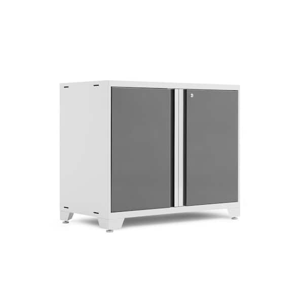 NewAge Products Pro Series Steel Freestanding Garage Cabinet in Platinum (42 in. W x 38 in. H x 22 in. D)