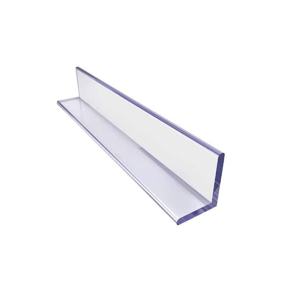 DreamLine 80 in. L Clear L-Strike with Adhesive Backing for 3/8 in. Glass Shower Door