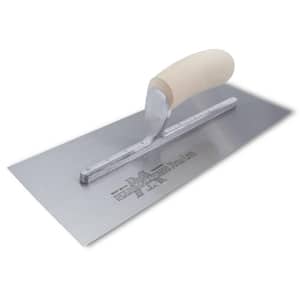 12 in. x 4 in. Curved Wood Handle Finishing Trowel