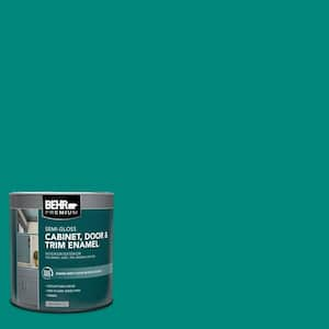 1 qt. #P450-7 Mystic Turquoise Semi-Gloss Enamel Interior/Exterior Cabinet, Door & Trim Paint