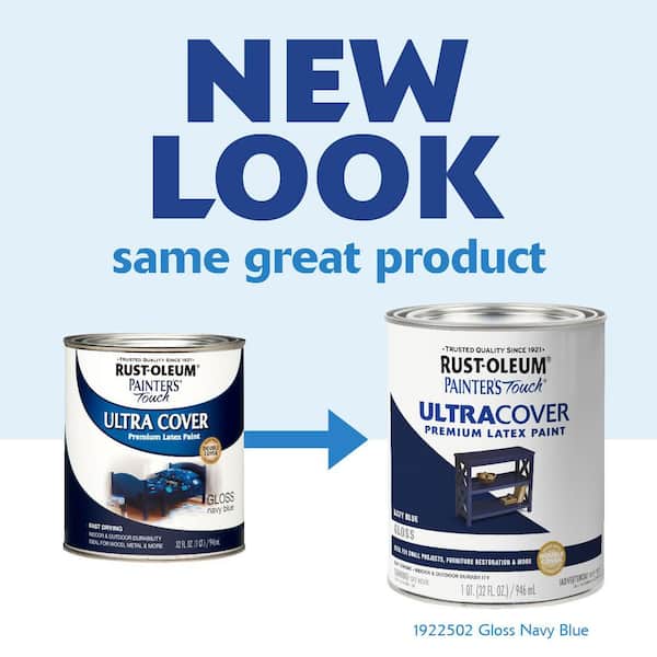 32 oz. Ultra Cover Gloss Navy Blue General Purpose Paint
