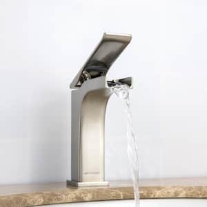 Conway Single-Hole Single-Handle Bathroom Faucet in Brush Nickel