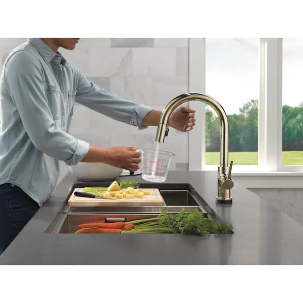 Delta Trinsic VoiceIQ Touch2O Touchless Polished Nickel 16.19 in