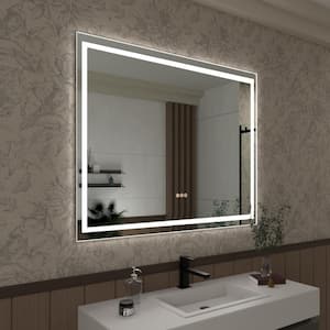 Spring 42 in. W x 36 in. H Rectangular Frameless LED Wall Bathroom Vanity Mirror