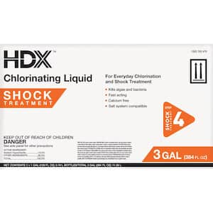 Chlorinating Liquid for Swimming Pool Shock, 1-Gallon (3-Pack)