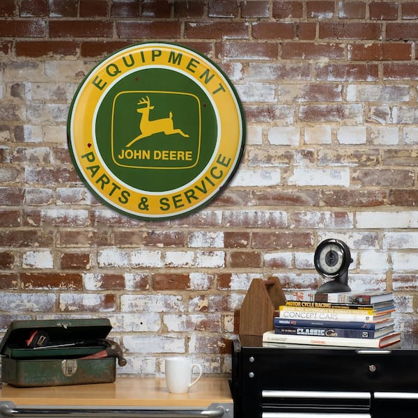 Open Road Brands John Deere High Gloss Tin Button 90172927-S - The