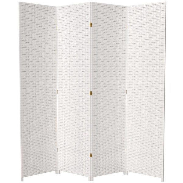 7 ft. White 4-Panel Room Divider
