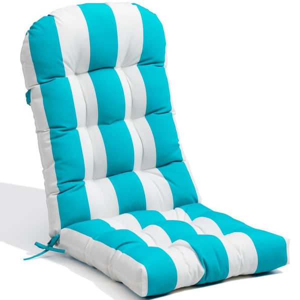 Unbranded 50 in. x 20 in. Polyester Outdoor Adirondack Chair Cushion in Blue and White