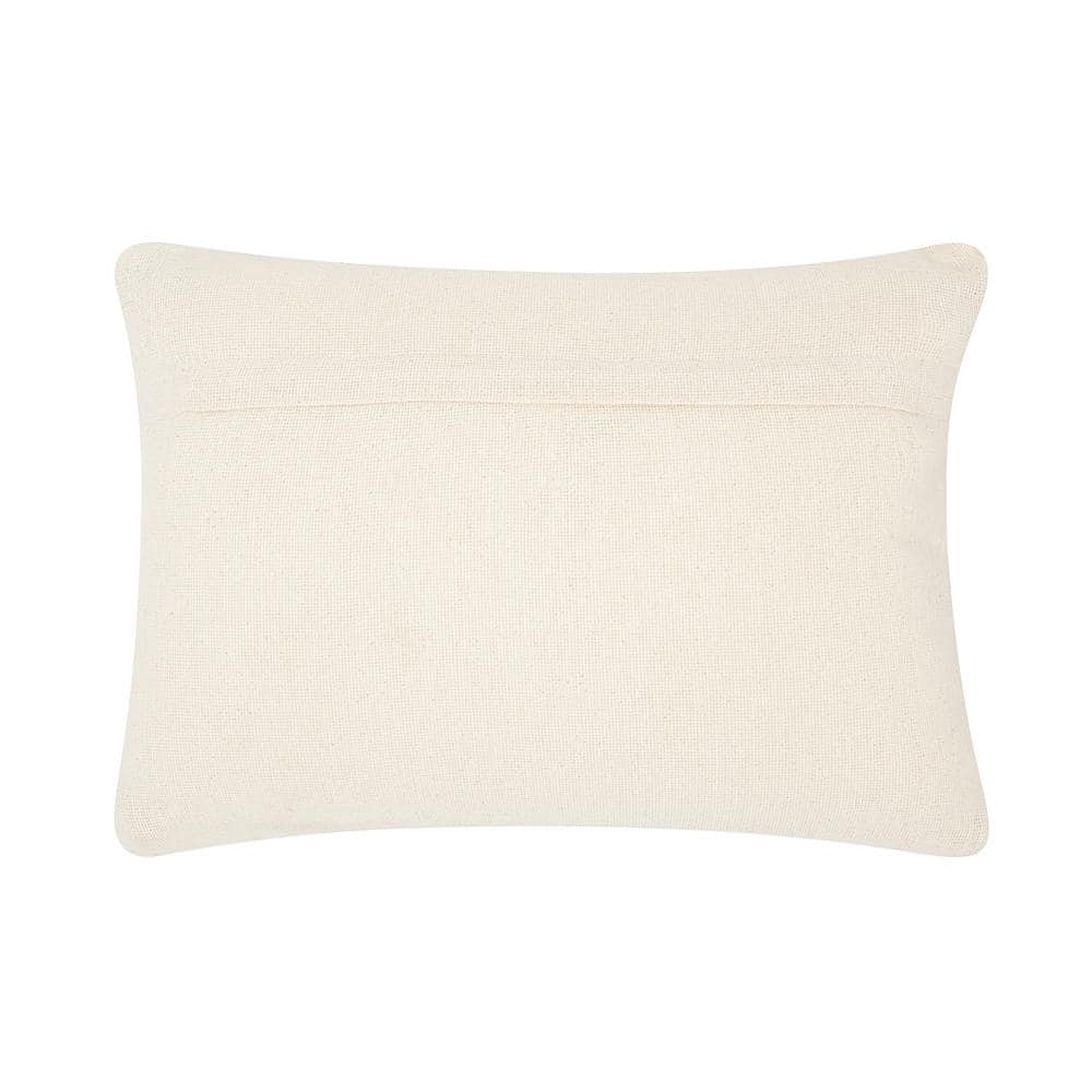 Ivory Whisper Rectangular 14" x 20" Wool-Cotton Blend Throw Pillow Set