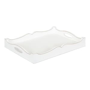Astral 16.50 in. W Rectangle White MDF Decorative Tray