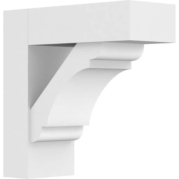 Ekena Millwork Standard Olympic 5 in. W x 14 in. H x 14 in. D Signature Urethane Polyurethane Bracket With Block Ends