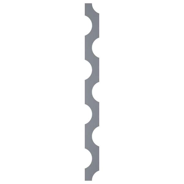 Ekena Millwork Bridgeport 0.125 in. T x 0.5 ft. W x 4 ft. L Silver Mirror Acrylic Resin Decorative Wall Paneling 12-Pack