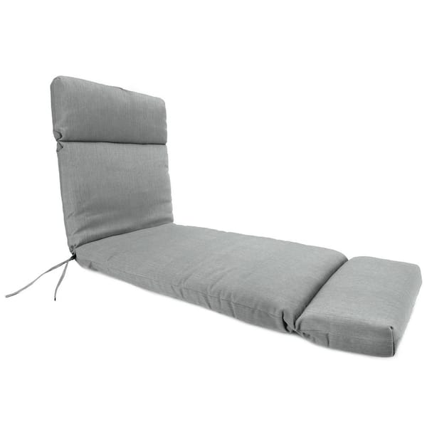 75.5 in. L x 22 in. W x 3.5 in. T Outdoor Chaise Lounge Cushion in Tahiti Gray