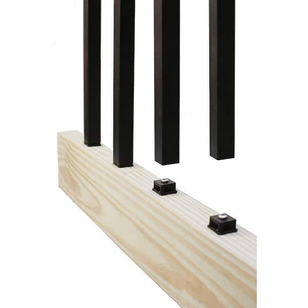 Connecteurs De Balustres D'escalier Carrés Noirs Avec Vis - Lot De 20 Pièces Neuves