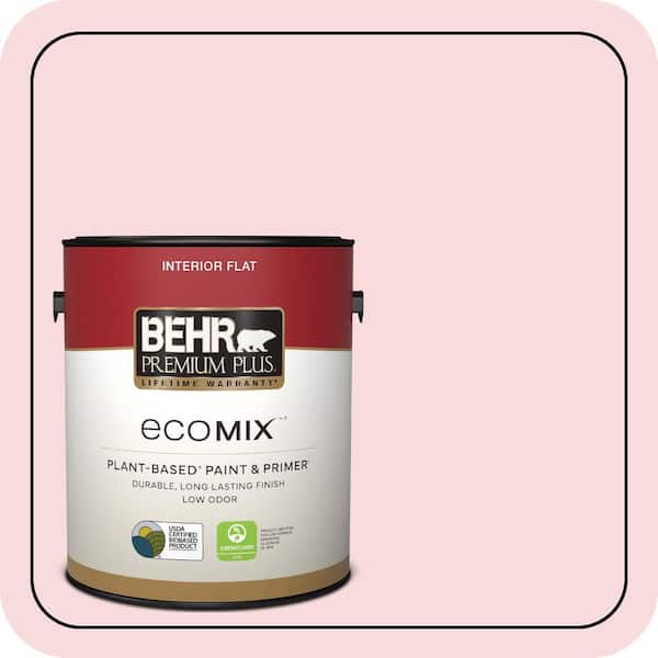 1 gal. #130C-1 Powdered Blush Flat EcoMix Plant-Based Interior Paint & Primer