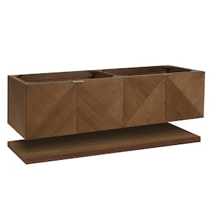 Marcello 72.0 in. W x 23.5 in. D x 36.0 in. H Double Bath Vanity Cabinet without Top in Chestnut