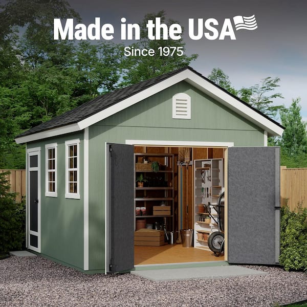 Fairfax Do-It-Yourself 10 ft. x 16 ft. Wood Garden Shed Storage with Floor, Windows and Side Door (160 sq. ft.)