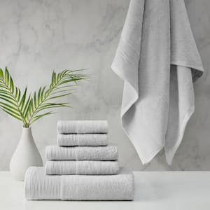 Nuage Grey Cotton Tencel Blend Antimicrobial 6 Piece Towel Set
