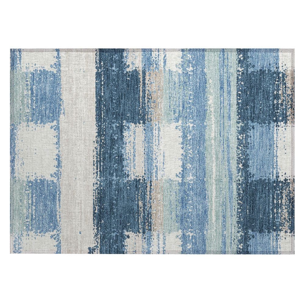 Chantille Machine Washable Indoor/Outdoor Abstract ACN2772 Denim 3 ft. x 4 ft. Area Rug price history on PriceWatchPro