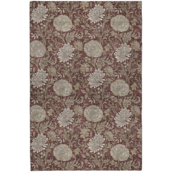 Dream Shag Premium Machine Washable Abstract ADS677 Merlot 10 ft. x 14 ft. Area Rug