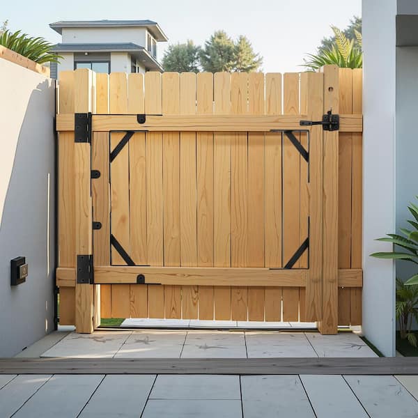 Gate Corner Brace Bracket, Anti Sag Gate Frame Hardware Kit, Gate Frame Brace Bracket with Latch Lock Rope, Latch Lock