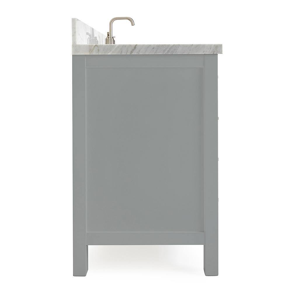 Cambridge 61" Grey Single Basin Vanity with Marble Top