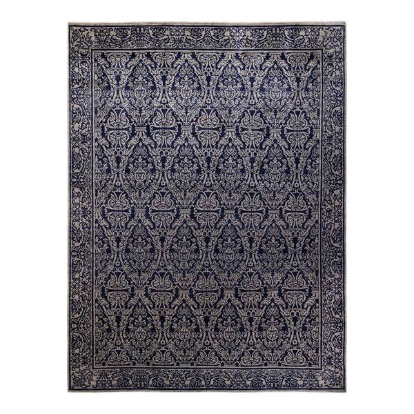Grey Rug Alone Solo Rugs Eclectic One-of-a-Kind Contemporary Gray 9 ft. 1 in. x 12 ft ...