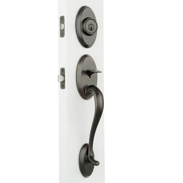 Kwikset Shelburne Venetian Bronze Single Cylinder Door Handle set