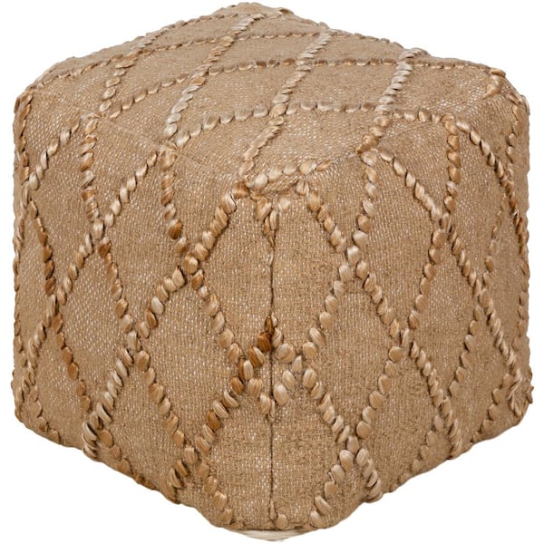 Livabliss Ellie Wheat Accent Pouf