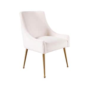 Bessem Velvet Dining Chair, Ivory