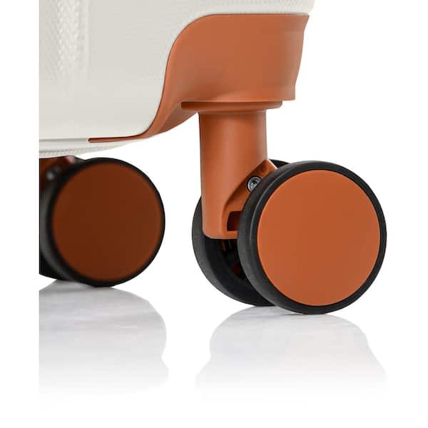 CHAMPS Vintage 29 in., 20 in. Ivory Hardside Luggage Set with