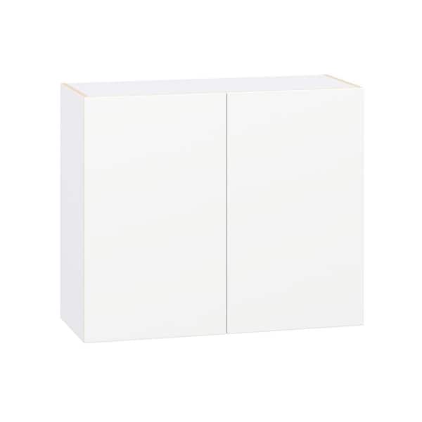 Timberline 36 in. W x 14 in. D x 30 in. H Assembled Slab Wall Kitchen Cabinet in Bright White