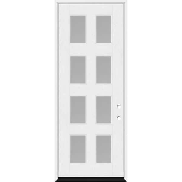 Regency 42 in. x 96 in. 8L Modern Clear Glass LHIS Unfinished Fiberglass Prehung Front Door with 4 in. Jamb