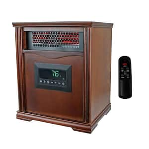 LifeSmart LifePro Dark Oak 1500 Watt Infrared Electric Portable Space Heater