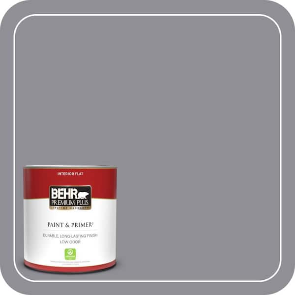BEHR PREMIUM PLUS 1 qt. #ECC-23-2 Heather Field Flat Low Odor Interior Paint & Primer