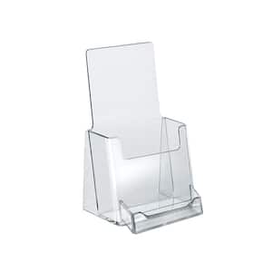 4 in. W x 7.25 in. H Trifold Brochure Holder with Business Card Pocket