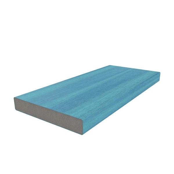 NewTechWood UltraShield Naturale Cortes 1 in. x 6 in. x 8 ft. Caribbean Blue Solid Composite Decking Board