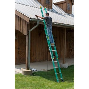 16 ft. Fiberglass Extension Ladder (15 ft. Reach Height) with 225 lb. Load Capacity Type II Duty Rating
